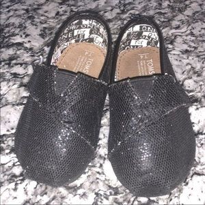Sale! Tiny Toms - black glitter